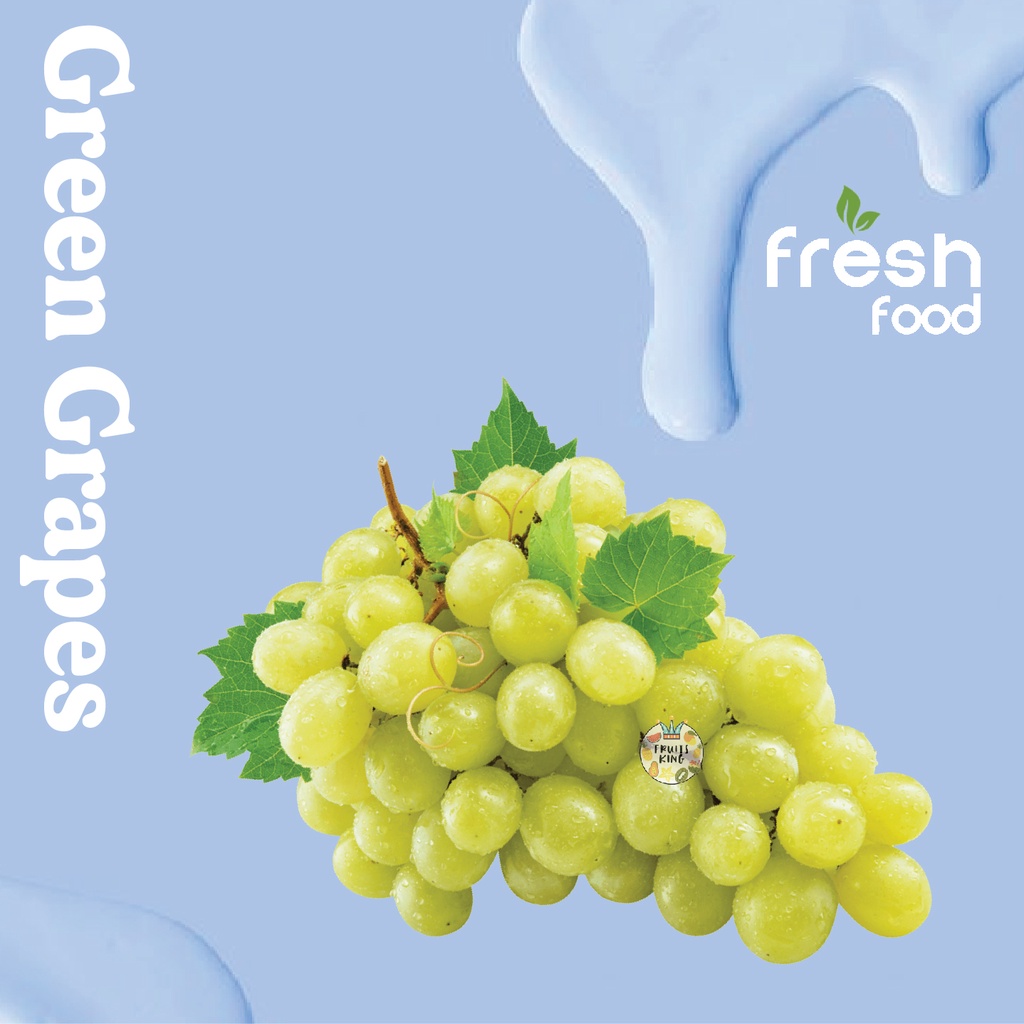 THE FRUITS KING FRESH SWEETEST GREEN SEEDLESS GRAPES/ BUAH ANGGUR