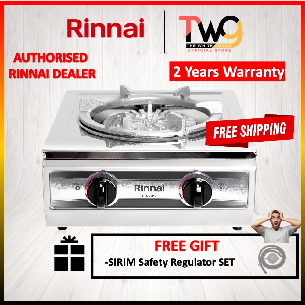 [FREE SHIPPING + Gift] Rinnai Gas Stove RTL35K RTL35KGG RTL35KS Semi