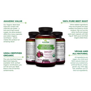 ⁑ᴘʀᴇ-ᴏʀᴅᴇʀ⁑ Zazzee Naturals Organic Beet Root, 150 Capsules - Healthy ...