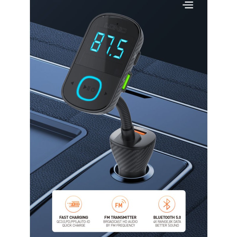 Buy the Promate SMARTUNE-3 Wireless In-Car FM Transmitter with Dual USB  ( SMARTUNE-3 ) online 