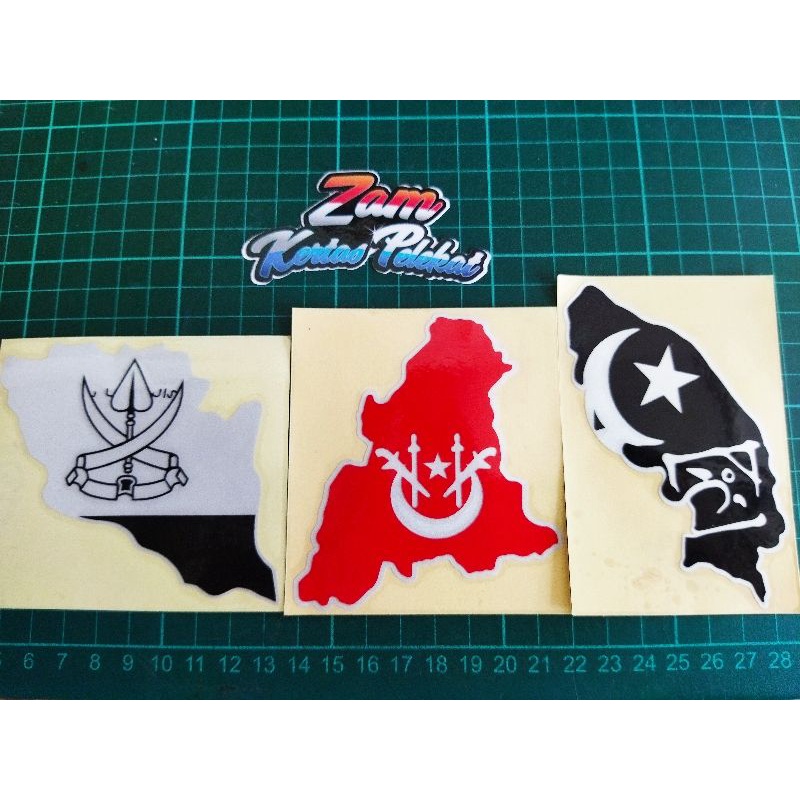 STICKERS NEGERI TERENGGANU KELANTAN PAHANG STICKER NEGERI PANTAI TIMUR