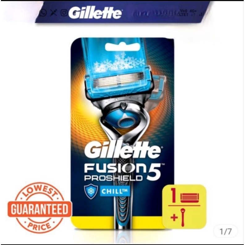 New Gillette Fusion 5 Proshield Chill Razor No Box Shopee Malaysia