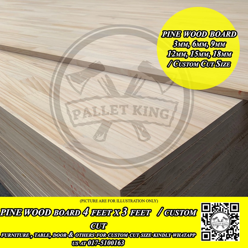 Pine Wood Joint Board 15mm 🌲 Pine Wood Art Board Pine Wooden Board 🌲 Table Top Pine Wood 1603