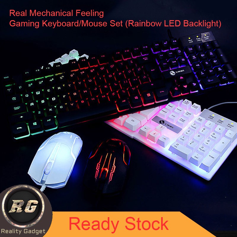 [Ready Stock] LED RGB Light Set Keyboard dan Tetikus Gaming / Office ...