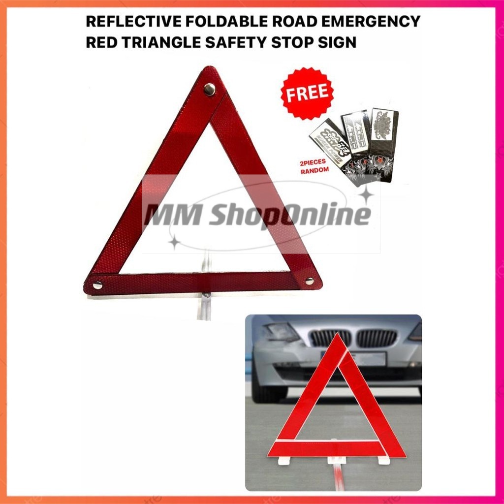 CAR EMERGENCY BREAKDOWN RED WARNING TRAINGLE ROAD SAFETY STOP SIGN ...