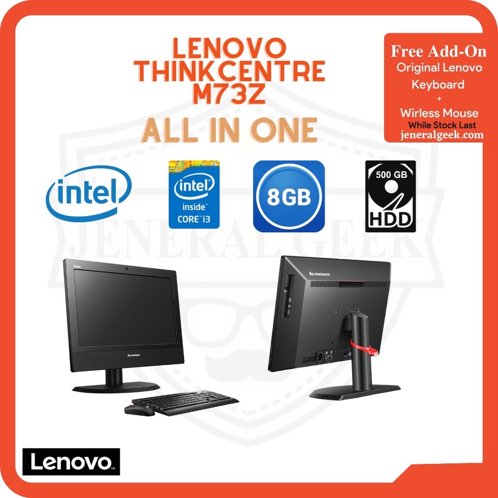 Lenovo Thinkcentre M73z All In One Core I3 4150 4th Gen 8GB Ram 500GB ...