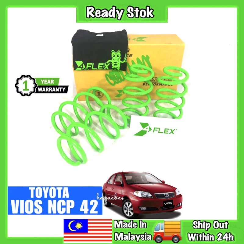 TOYOTA VIOS NCP42 & NCP93 SPRING SPORT 4FLEX FAST SHIPPING | Shopee ...