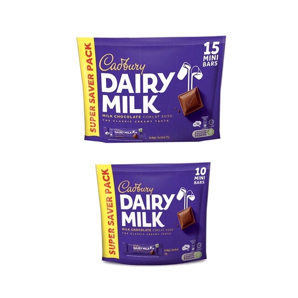 Cadbury Dairy Milk Mini Bars 10/15pcs pack Shopee Malaysia
