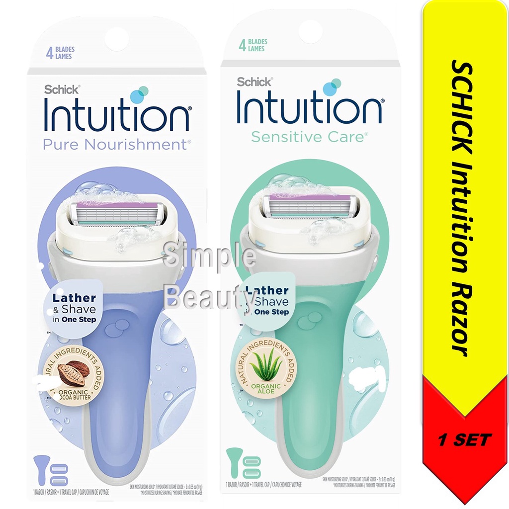 Schick Intuition Razor Sensitive Care / Pure Nourishment, 1s | Shopee ...