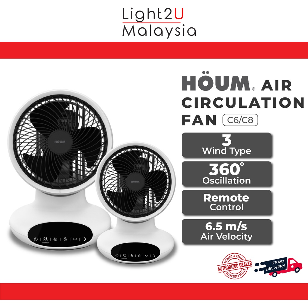 Houm C6 C8 Air Circulator Fan Table Fan Shopee Malaysia