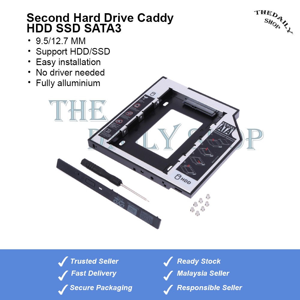 Hard Disk Drive Bay Universal 9.5mm/12.7mm Ssd Hd SATA Hard Disk Drive