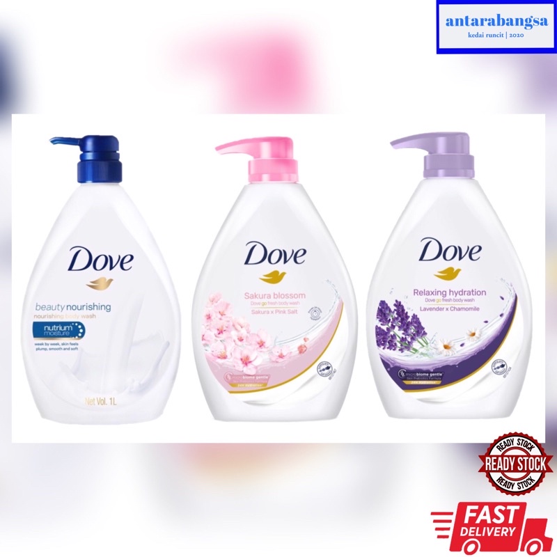 DOVE Shower Beauty Moisture 1L | Shopee Malaysia