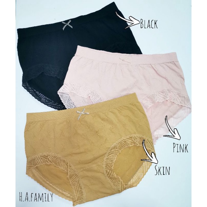 ready stock)p40// Women Underwear Panties Middle Waist/Seluar