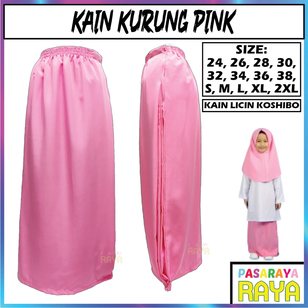 Kain Kurung Pink Sekolah Kain Licin VINTER Koshibo Kain Kurung Puteri ...