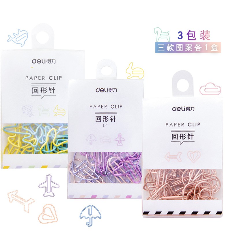 12pcs Deli Animal Paper Clips