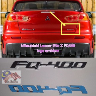 Mitsubishi Lancer EVo X FQ400 rear logo emblem Chrome trim | Shopee Malaysia