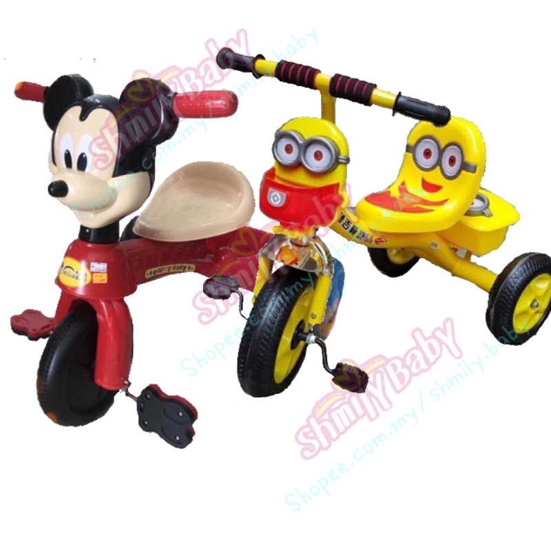 Mickey Tricycle Bike Minion Tricycle Kids 3 Wheels Tricycle Bike with