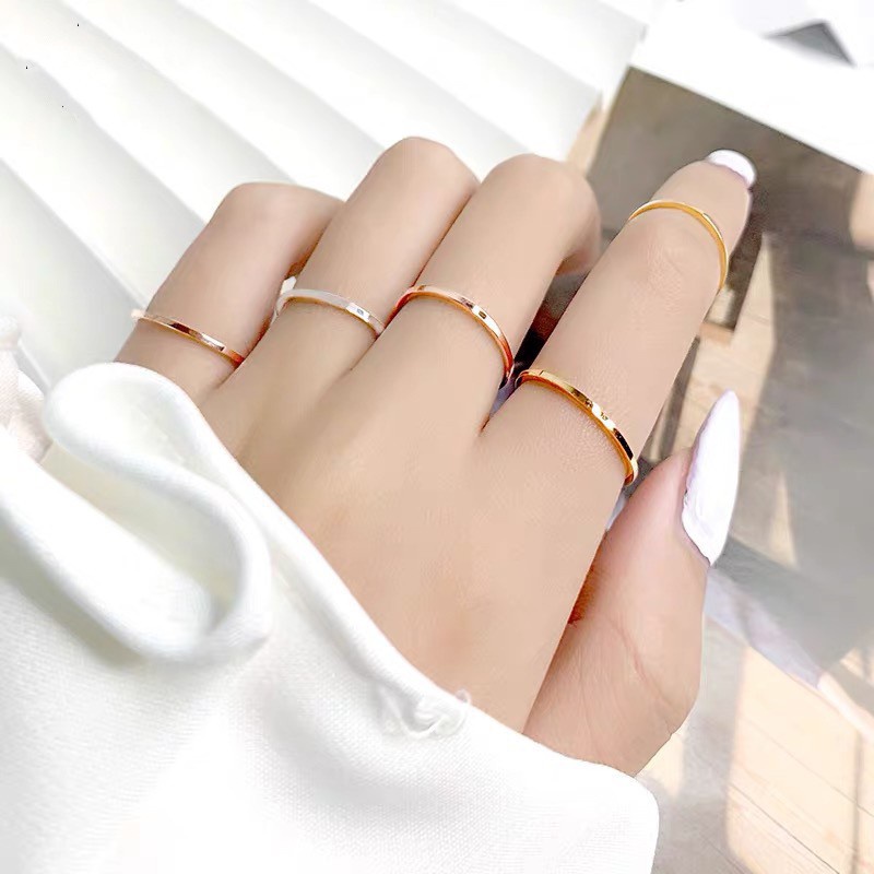Japan And South Korea Multilayer Irregular Thin Ring  Index Finger Ring