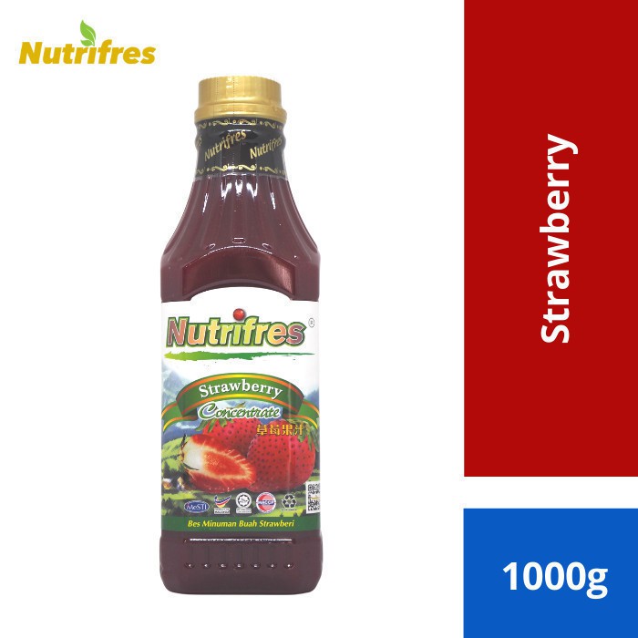 Nutrifres Strawberry Fruit Juice Concentrate / Cordial 1000g Shopee