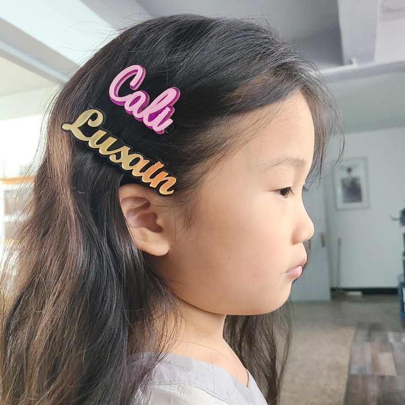 Custom Words Hair pins Barrettes Personalized Name Hair Clips Letters