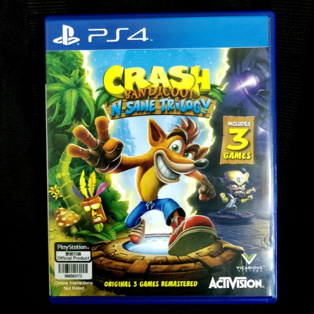 Ps4 Crash Bandicoot Nsane Trilogy R3 Shopee Malaysia