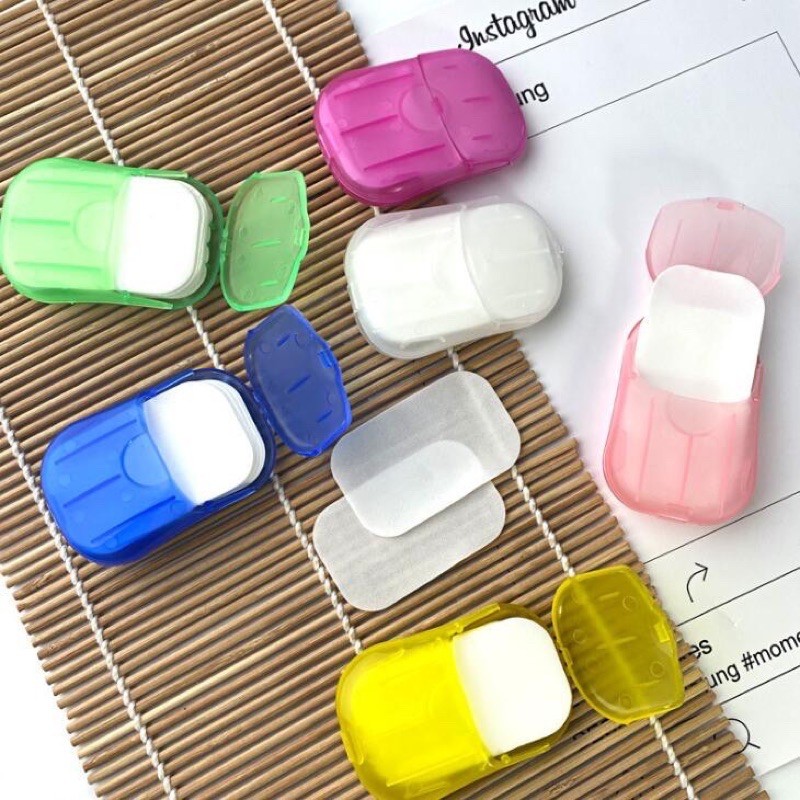 Travel Disposable Soap Tablets Boxed Soap Paper Portable Hand Washing ...