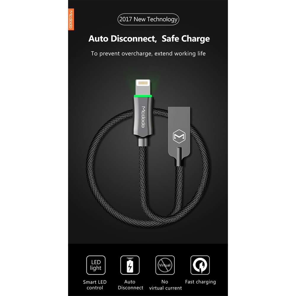MCDODO CA390 KNIGHT SERIES AUTO POWER OFF CABLE 1.2 METER Shopee