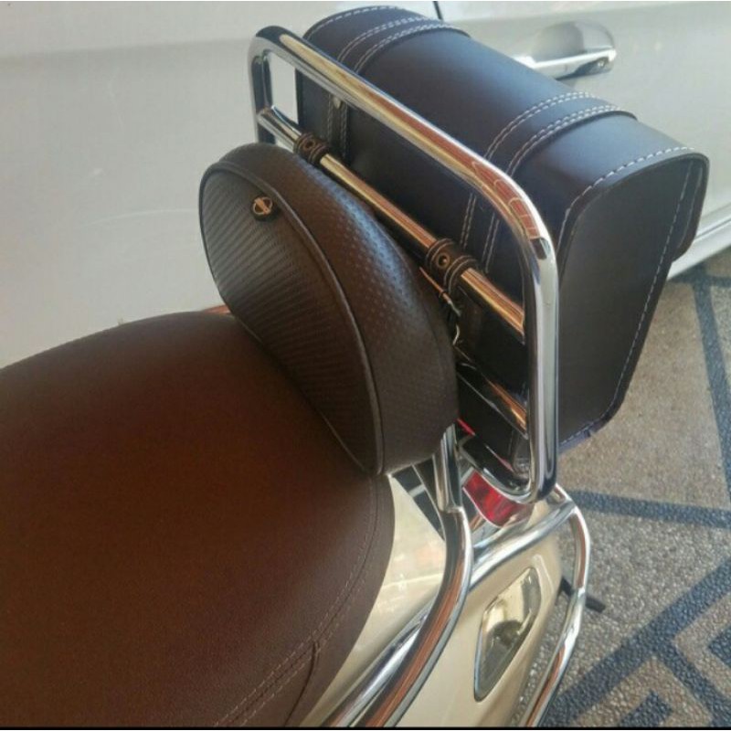 Backrack/back Rack/Rak+ Vespa Lx S Primavera Sprint And Gts Leather Bag