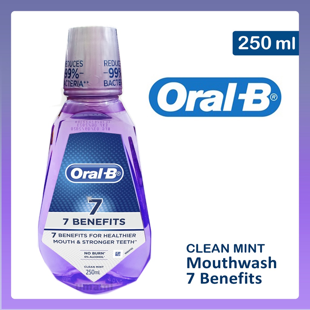 OralB 7 Benefits Mouthwash (250ml) stock clearance( 06/2023) Shopee