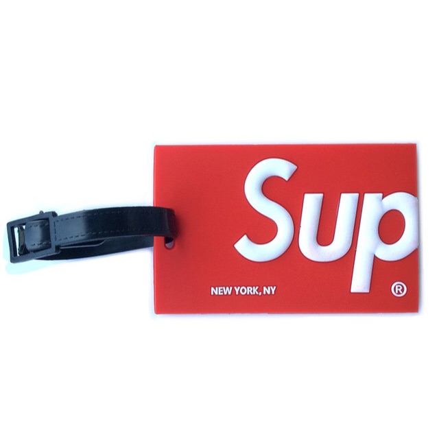 Supreme store luggage tag