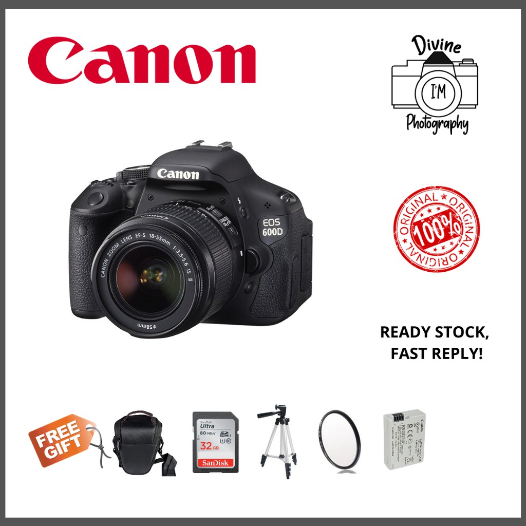 Canon EOS 600d DSLR with EF-S 18-55mm IS II Lens Kit / Flash / Boya ...