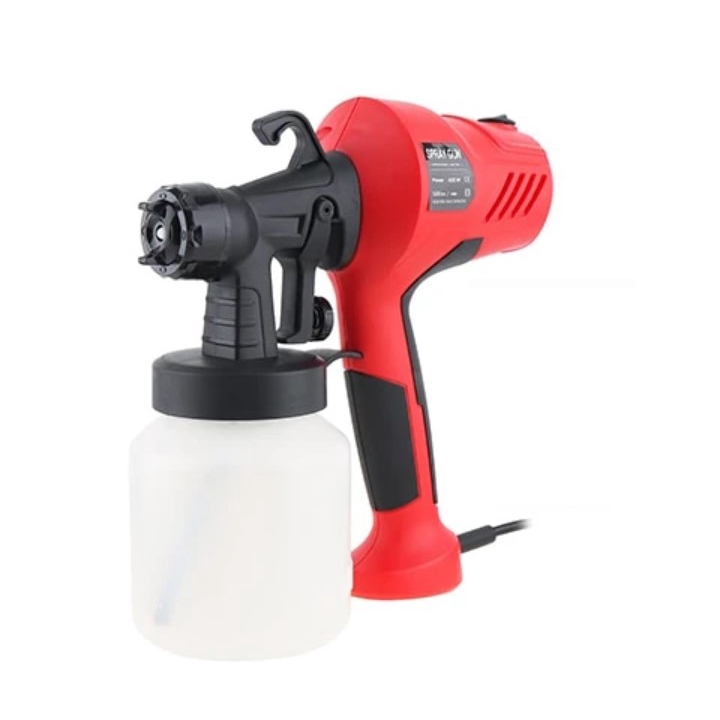 Electric Paint Sprayer Gun Three Nozzle Pattern 400W Container 800ml ...