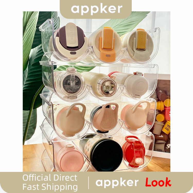 Water cup storage rack multi-layer storage rack Transparent table top ...