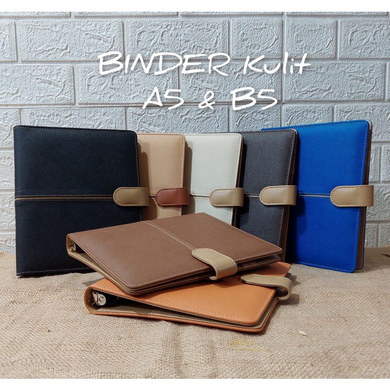 Leather Binder A5, B5, College Binder, Cover Binder, Binder A5 Ring 6 ...