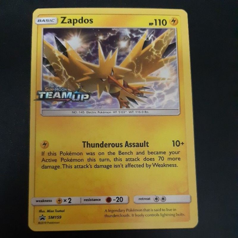 Pokemon Card TCG : Team up Zapdos SM159 Pre-release promo Rare (HOLO) 100%Original  PokemonCard | Shopee Malaysia