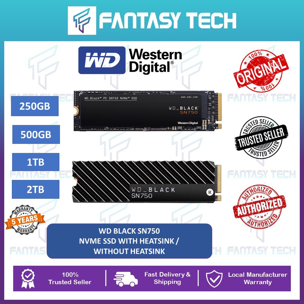 Wd Western Digital Wd Ssd M.2 Pcie Gen4 Nvme Black Sn750 Sn770 Sn850 