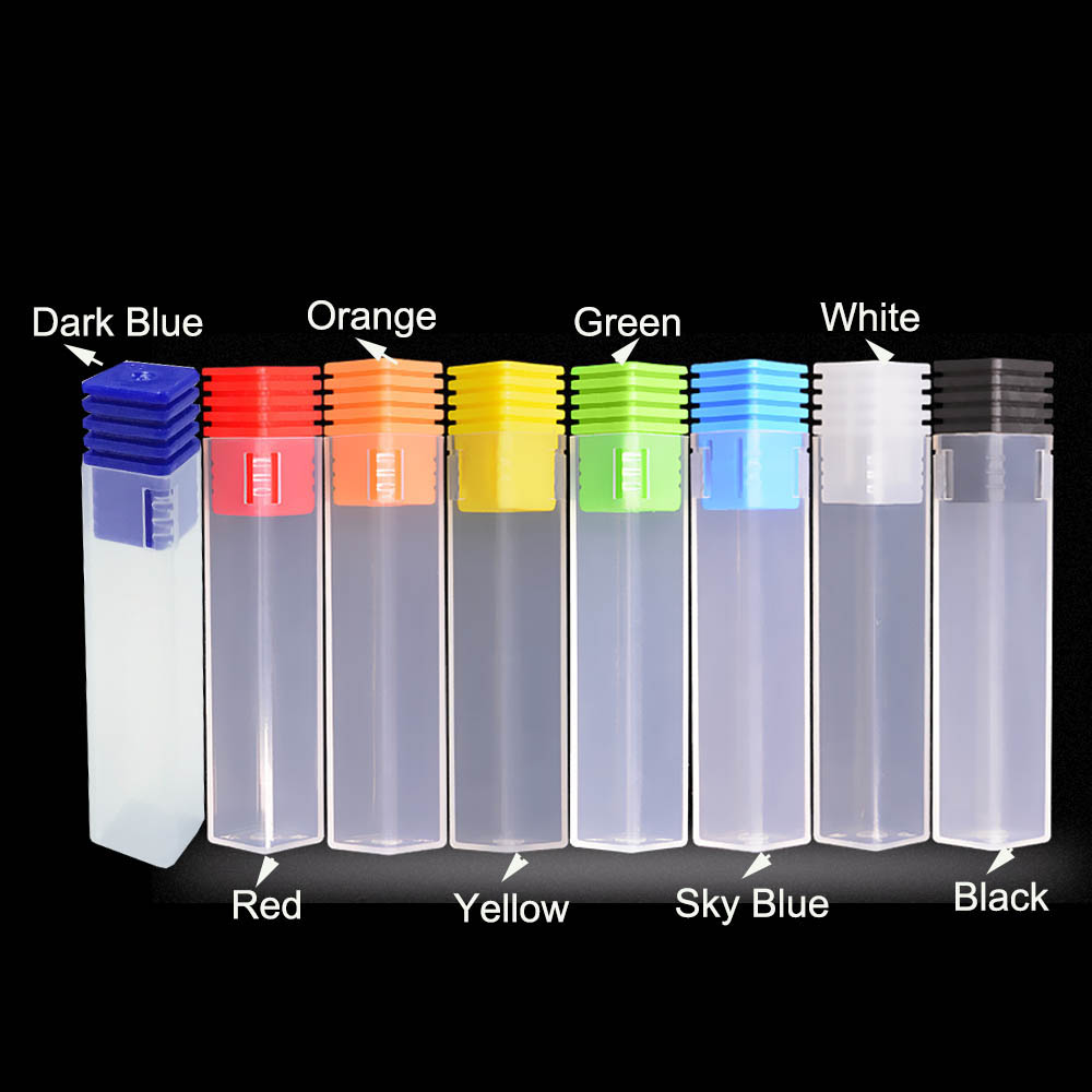 10PCS/SET CNC End Mill Plastic Parts Box Square Tube PP Transparent