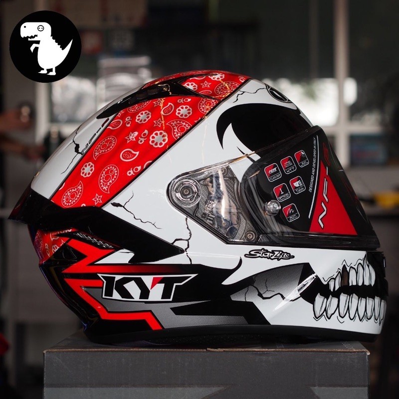 Kyt full store face double visor