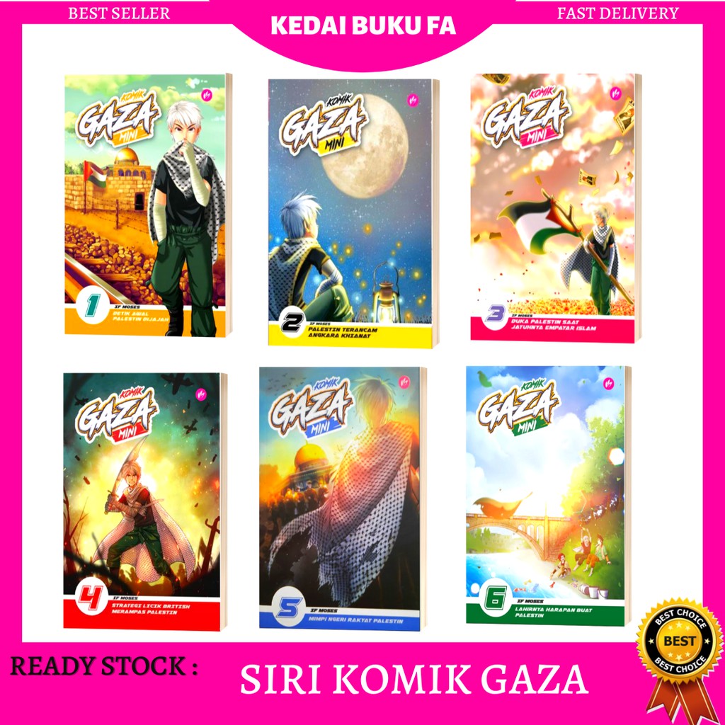 Komik Gaza Mini Siri 1 - 6 ( Palestin ) Buku Cerita Kanak Kanak | Buku ...