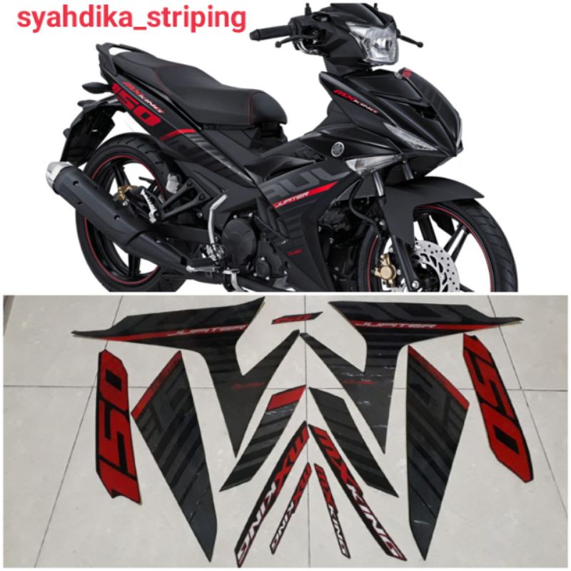 HITAM Yamaha JUPITER MX KING 150 2015 2016 BODY STRIPING Sticker Black ...