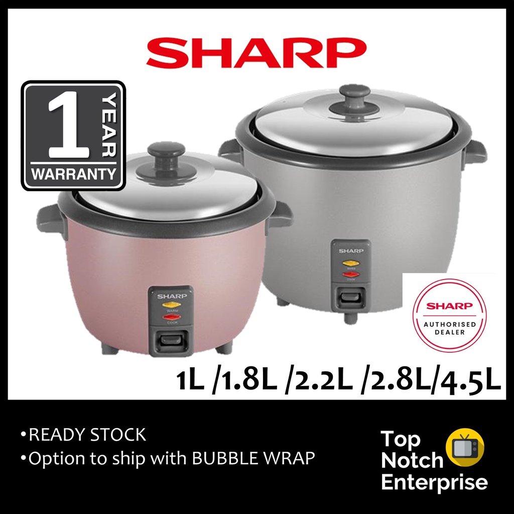 SHARP Rice Cooker (NonStick) Periuk Nasi 1L /1.8L/2.2L/2.8L/4.5L