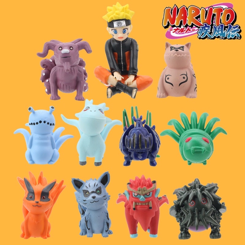 Naruto Young Tailed Beasts Bijuu Shukaku Matatabi Isobu Son Goku Kokuo Saiken Chomei Gyuki Kurama Mini Figure Decoration Shopee Malaysia