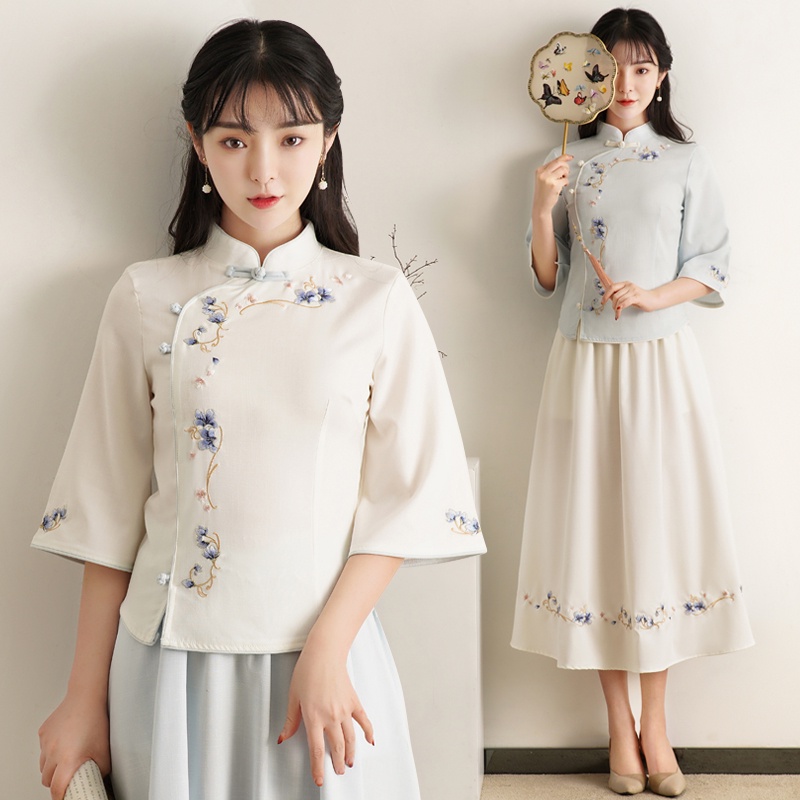 Chinese New Year CNY 汉服 旗袍 cheongsam 唐装 tang qipao top blouse shirt ...