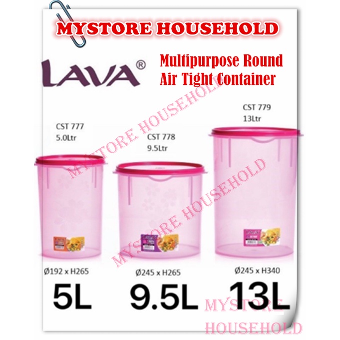 LAVA Multipurpose Round Air Tight Container / Bekas Kedap Udara / Food ...