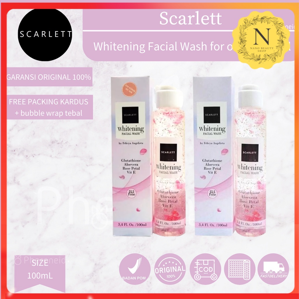 Scarlett Whitening Face Wash 100ml Bpom Facial Wash Scarlet Shopee Malaysia