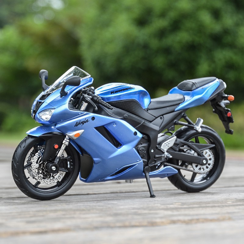 Maisto 1:12 Kawasaki Ninja ZX-6R Blue Static Die Cast