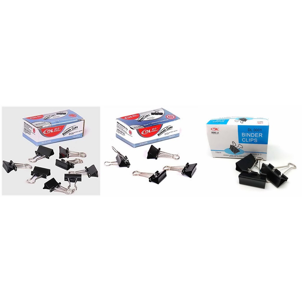 [READY STOCK] DINGLI BINDER CLIPS (BLACK) | Shopee Malaysia