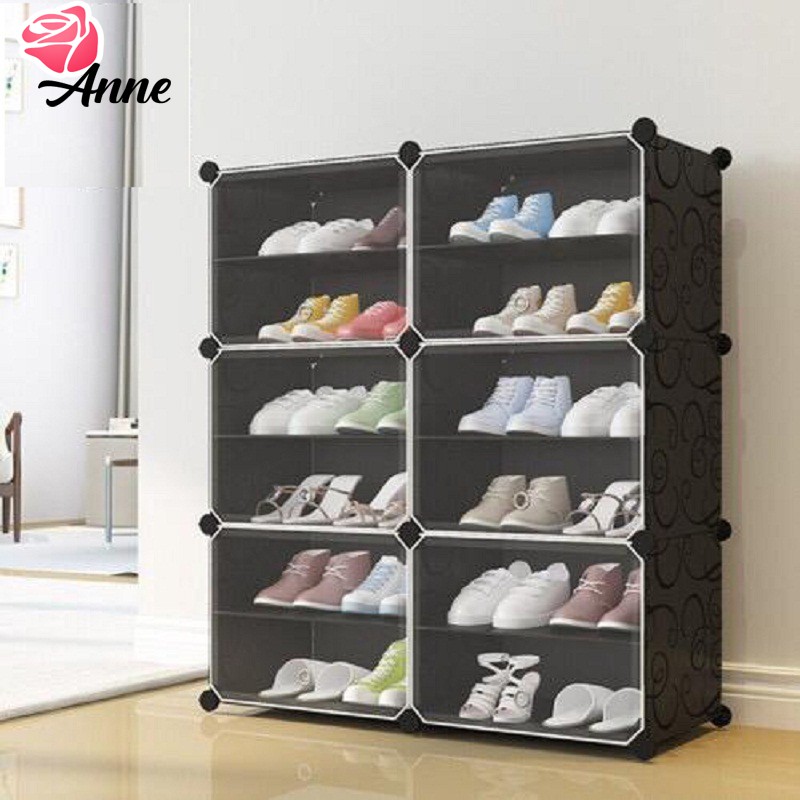 A.F DIY Magic 6 Cube Magic Cube Storage Shelf Simple Wardrobe Shoe Rack ...