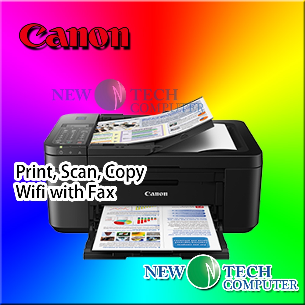 CANON E4570 AIO PIXMA WIELESS PRINTER WITH FAX ( WIFI PRINTING )( INCLUDED INK CARTRIDGE