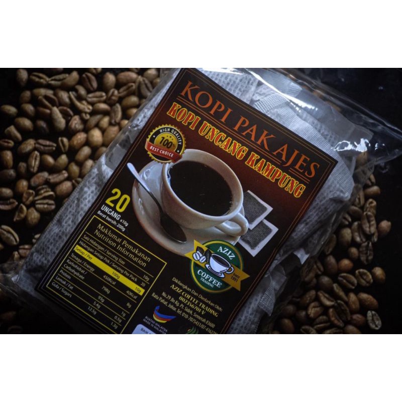 Kopi Pak Ajes 20 uncang(Aziz Coffee Trading- 002356701-V) | Shopee Malaysia